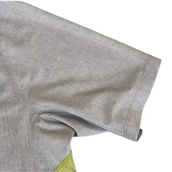 Men’s NIKE Dri-Fit Yellow Gray Stripe Polo Size XL - Picture 8 of 10